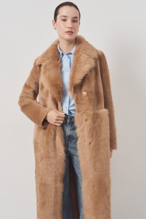 дубленка из овчины с поясом фотография