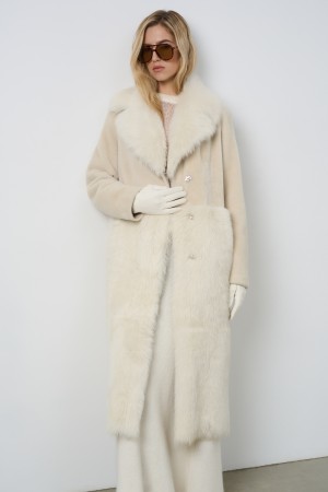 дубленка из овчины с поясом фотография