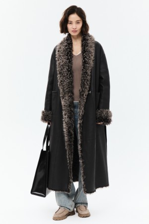 дубленка из овчины с поясом - женская одежда, обувь и аксессуары зимняя 