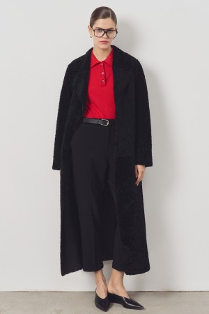 дубленка из овчины с ремнем фотография