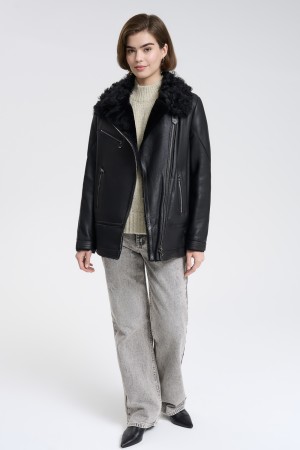 дубленка из овчины - женские дубленки оверсайз 