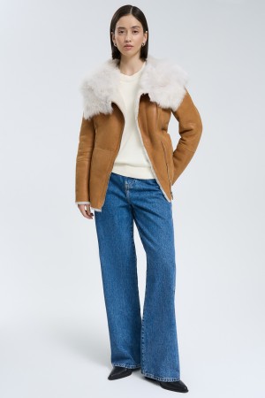 дубленка из овчины - женские дубленки на застежке 