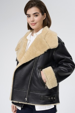 дубленка из овчины - женские дубленки на застежке 