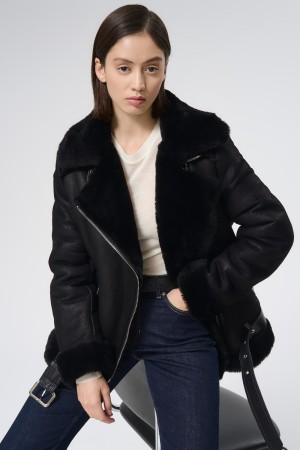 дубленка из овчины - женские дубленки оверсайз 