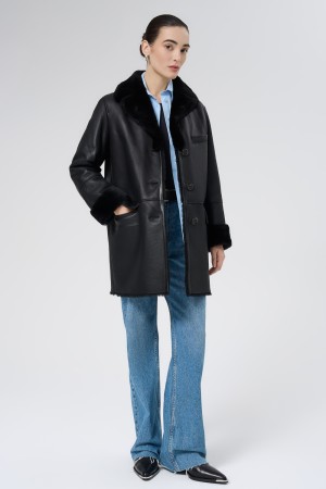 дубленка из овчины - женские дубленки с клапаном 