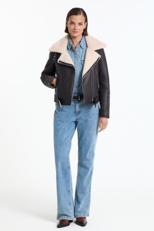 дубленка-косуха из овчины - женские дубленки объемные 