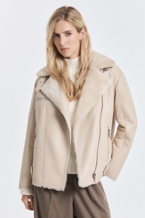 дубленка-косуха из овчины - женские дубленки на застежке 