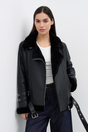 дубленка-косуха из овчины - женские шубы и дубленки зимние 