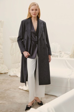 двубортное пальто фотография