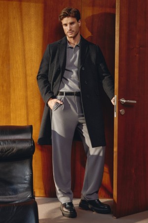 двубортное пальто фотография