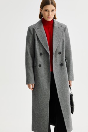 двубортное пальто фотография