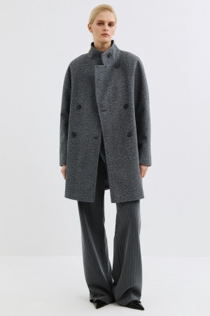 двубортное пальто фотография