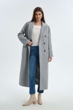 двубортное пальто фотография