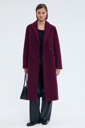 двубортное пальто - женская одежда, обувь и аксессуары с воротником 