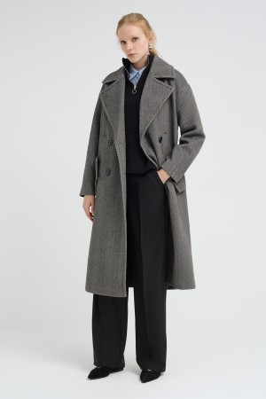 двубортное пальто - женская верхняя одежда для взрослых 