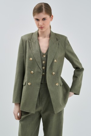 двубортный жакет фотография