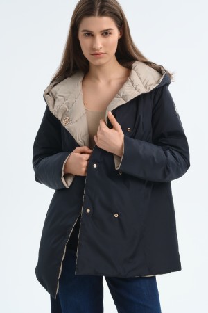 двухсторонняя куртка с капюшоном - верхняя одежда разноцветная 