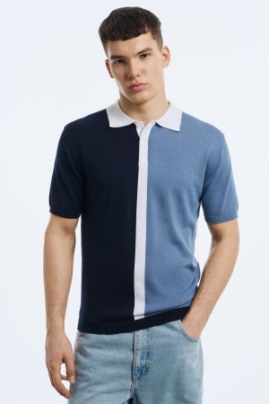 джемпер-поло - мужские джемперы синие 