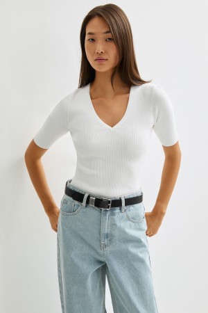 джемпер с короткими рукавами - женские джемперы нейлоновые 