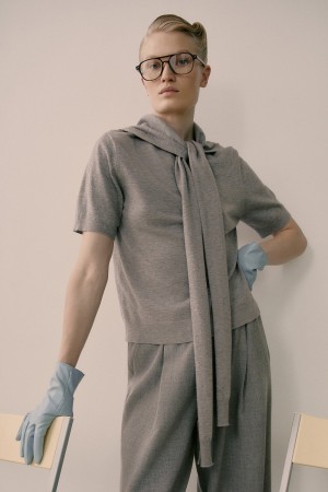 джемпер с короткими рукавами - женские джемперы, свитеры и кардиганы мериносовые 