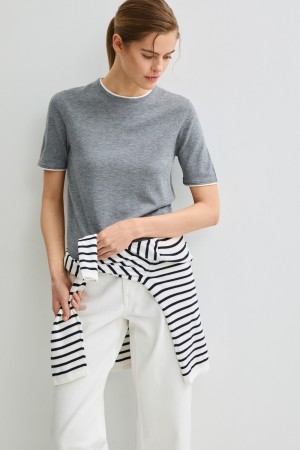 джемпер с короткими рукавами - женские джемперы, свитеры и кардиганы нейлоновые 