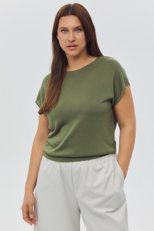 джемпер с короткими рукавами - женские джемперы из лиоцелла 