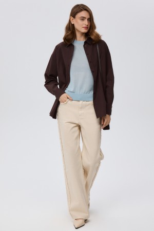 джемпер с короткими рукавами - женские джемперы из тенселя 