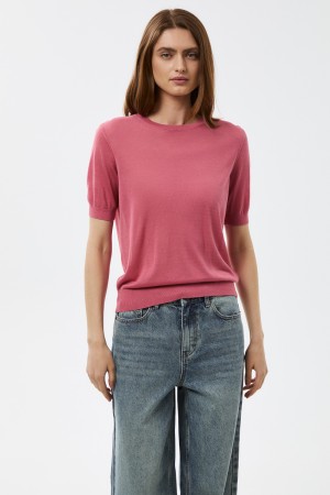 джемпер с короткими рукавами - женские джемперы из тенселя 