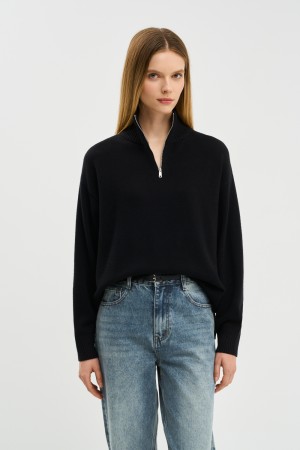 джемпер с молнией - женские джемперы нейлоновые 