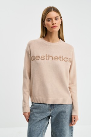 джемпер с надписью - женские джемперы нейлоновые 