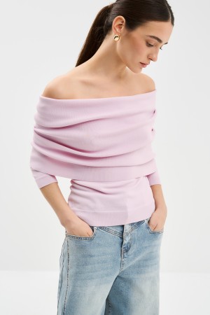 джемпер с отворотом - женские джемперы укороченные 