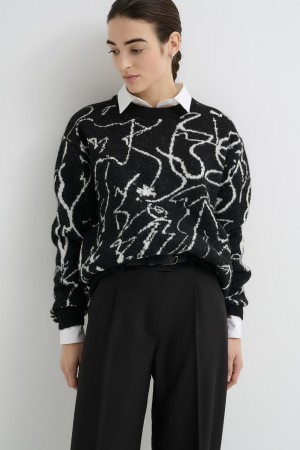 джемпер с рисунком - женские джемперы из спандекса 