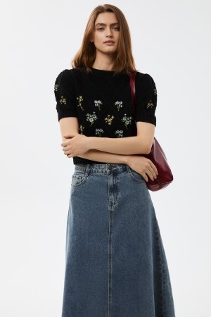 джемпер с вышивкой - женские джемперы хлопковые 