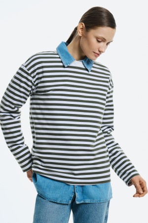 джемпер в полоску - женские джемперы эластановые 