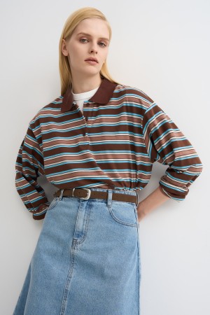 джемпер в полоску - женские джемперы из спандекса 