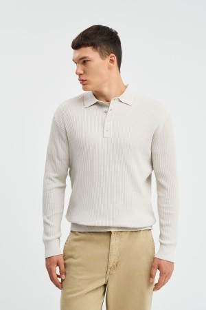 джемпер в рубчик - мужская одежда, обувь и аксессуары бежевая 