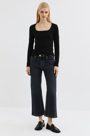 джинсы клеш укороченные - женские джинсы снежная королева 