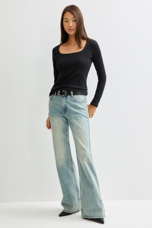 джинсы клеш - женские джинсы снежная королева 