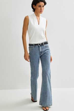 джинсы клеш - женские джинсы снежная королева 