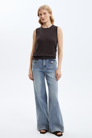 джинсы клеш - женские джинсы снежная королева 