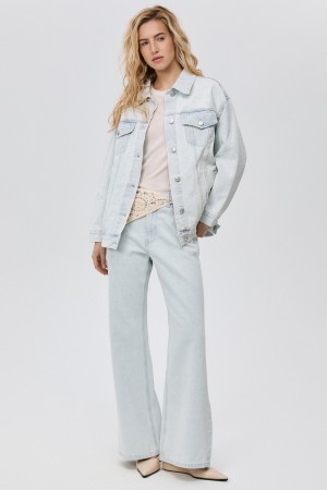 джинсы клеш - женские джинсы кружевные 