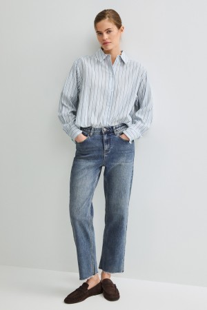 джинсы прямые укороченные - женские джинсы укороченные 