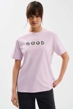 футболка с декором - женские футболки и поло пластиковые 