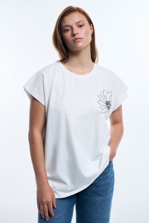 футболка с декором - женские футболки и поло пластиковые 