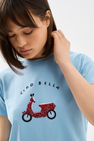 футболка с декором - женские футболки и поло пластиковые 