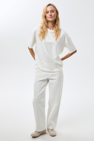 футболка с декором - женские футболки и поло пластиковые 