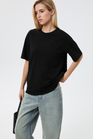 футболка с декором - женские футболки и поло пластиковые 