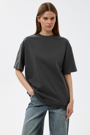 футболка с кружевной отделкой - женские футболки и поло снежная королева 