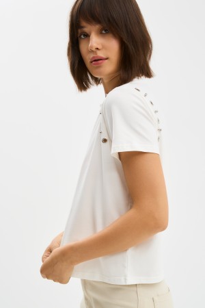 футболка с люверсами - женские футболки и поло пластиковые 