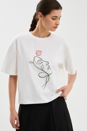 футболка с принтом фотография